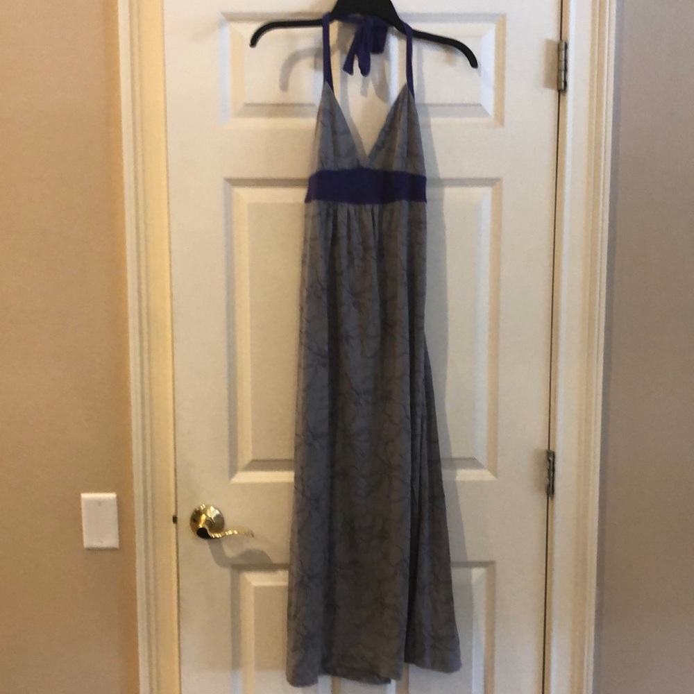 Roxy Halter dress Grey and purple